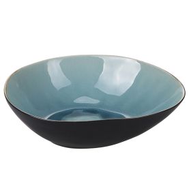 Piatto fondo ovale in gres bicolor, The Market F