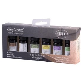 Set 6 oli profumati idrosolubili 10 ml, fragranze assortite, Imperial