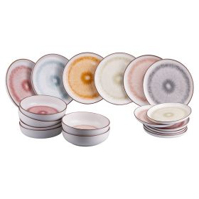 Servizio piatti 18 pezzi, Shibori