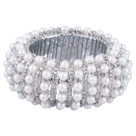 Anello porta tovagliolo, design tondo decorazione con perle