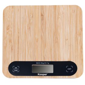 Bilancia da cucina digitale in bamb&#249; 5 Kg, Kooper