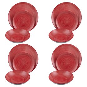 Servizio piatti 12 pezzi, rosso, Kolorados Sibilla