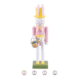 Coniglio schiaccianoci pasquale in legno di pino h. 27 cm, Easter Sibilla