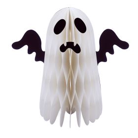 Fantasma decorativo 3D in carta con chiusura in velcro h. 19 cm, Halloween
