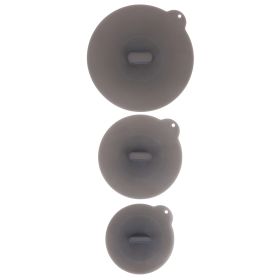 Set 3 coperchi in silicone 17/21/27 cm, fumè, SìChef