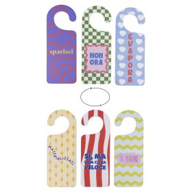 Stop&Go cartello per maniglia in legno MDF, decoro double face, More Amor