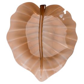 Piatto foglia l. 28 cm, ambra, La Cucina