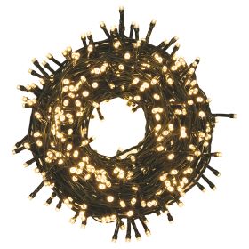 Filo 750 led bianco caldo 33,75 m, uso esterno, 8 giochi luce, Santa&#39;s House