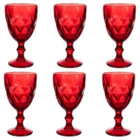 Set 6 calici 340 ml, Elizabeth Red