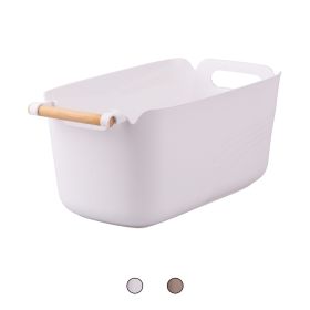 Cestino portatutto in plastica pp, impugnatura in bambù 39,5x21,5x17,5 cm, Sìordine