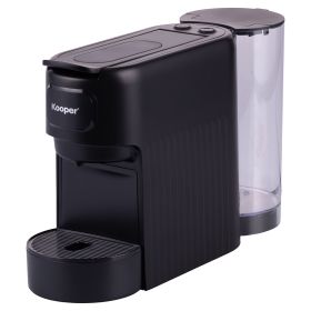 Macchina caffè espresso a cialde nera, 1350W, Kooper