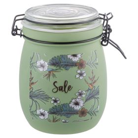 Barattolo sale 750 ml in vetro, verde salvia, Botanico SìChef