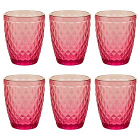Set 6 bicchieri acqua 340 ml, trasparente, Venice Red