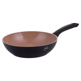 Wok/Saltapasta antiaderente 28 cm, rivestimento interno in ceramica Fusion Pro II, induzione, Radici
