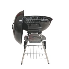 Barbecue con coperchio e ruote