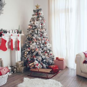 Albero di Natale innevato 650 rami h. 180 cm