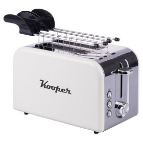 Tostapane 2 aperture 700-850 W, con pinze, avorio, Kooper