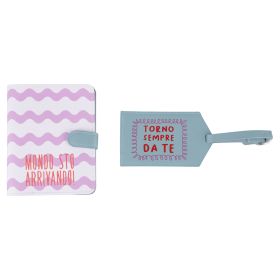 Set portapassaporto+etichetta valigia, More Amor