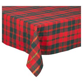 Tovaglia natalizia tartan 140x240 cm, 10-12 posti tavola, Santa's House