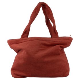 Borsa mare in cotone, ruggine, 4 Toni