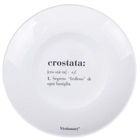 Piatto frutta tondo in vetro opalino