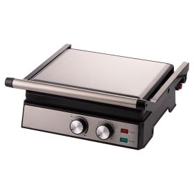 Bistecchiera elettrica doppia griglia 2000W, apertura a 180°, Kooper