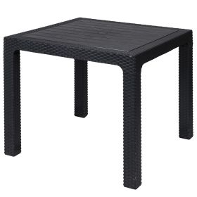 Tavolo quadrato da esterno 80x80 cm effetto rattan