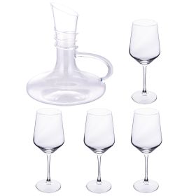 Set degustazione vino 4 calici + decanter, Rubino Superior
