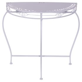 Tavolo pieghevole da parete in ferro 73x37x74 cm, bianco, Est&#233;
