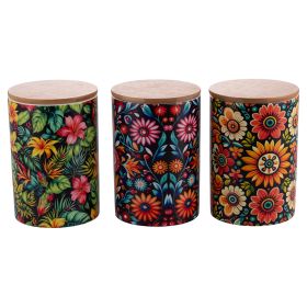 Barattolo in ceramica con coperchio in bambù 750ml , Valencia