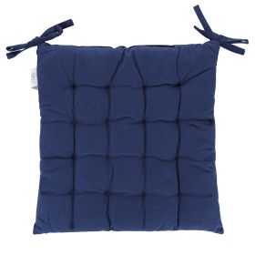 Cuscino sedia con lacci 40x40 cm, blu navy, Sibilla