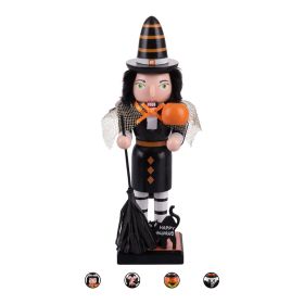 Schiaccianoci decorativo in legno di pino h. 25 cm, Halloween