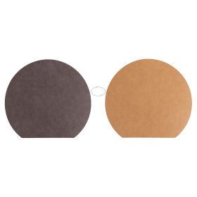 Tovaglietta mezzaluna double face, senape e marrone, Horeca
