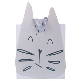 Busta regalo in carta con manici in poliestere, Love Cat