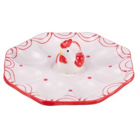 Piatto in ceramica per 8 uova, Easter
