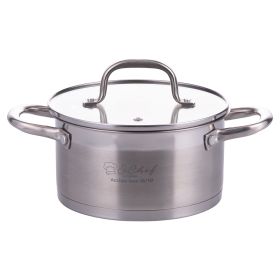 Casseruola con coperchio 20 cm, in acciaio inox 18/10, induzione, S&#236;Chef