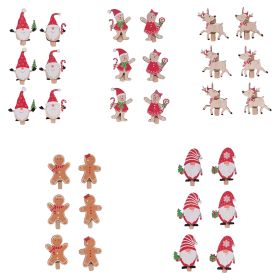 Set 12 mollette chiudipacco natalizie, Santa's House