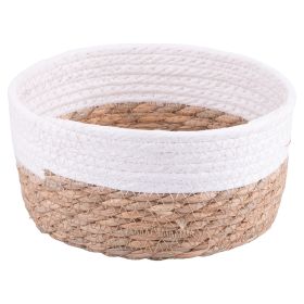 Cestino intrecciato multiuso in fibra naturale 19x18x9 cm