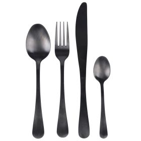 Set 24 posate in acciaio inox, nero satinato, 5th Avenue Sibilla