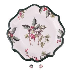 Set 15 piatti monouso, Vintage Xmas