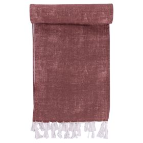 Runner con frange, 180x33cm, marrone, Tuareg