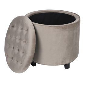 Pouf contenitore multiuso, tortora, Sibilla