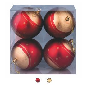 Set 4 palle di Natale &#216; 10 cm, Santa&#39;s House