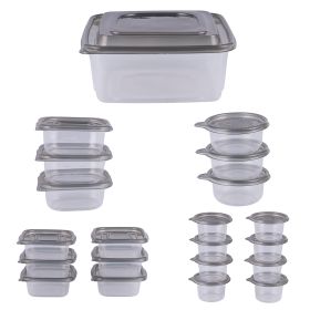 Set 21 contenitori per alimenti, impilabili, S&#236;Chef