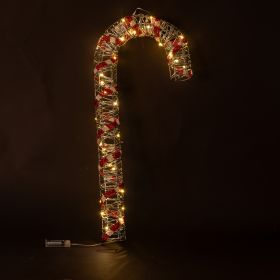 Bastoncino di zucchero luminoso h. 73 cm, Santa&#39;s House