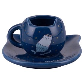 Tazzina caff&#232; con piattino, Oroscocats Capricorn