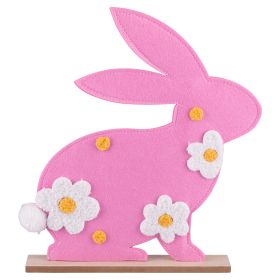 Coniglietto decorativo pasquale in legno e poliestere, I pasqualini