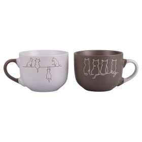 Set 2 tazze jumbo 490 ml, Mocha Miao