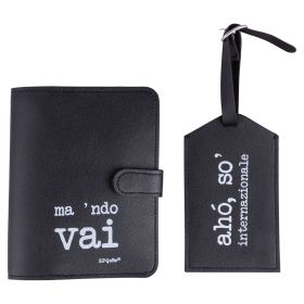 Set portapassaporto+etichetta valigia, S.P.Q.eRe