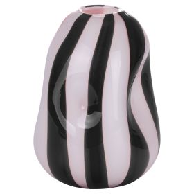 Vaso arredo in vetro riciclato h. 29 cm, Black Velvet Sibilla